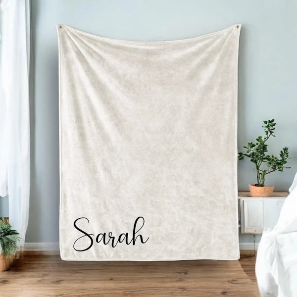 custom name personalized throw blanket